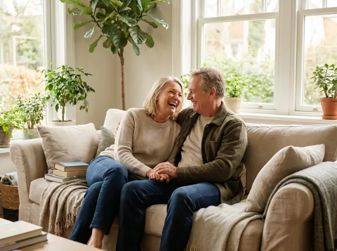 Relaxed couple enjoying time together